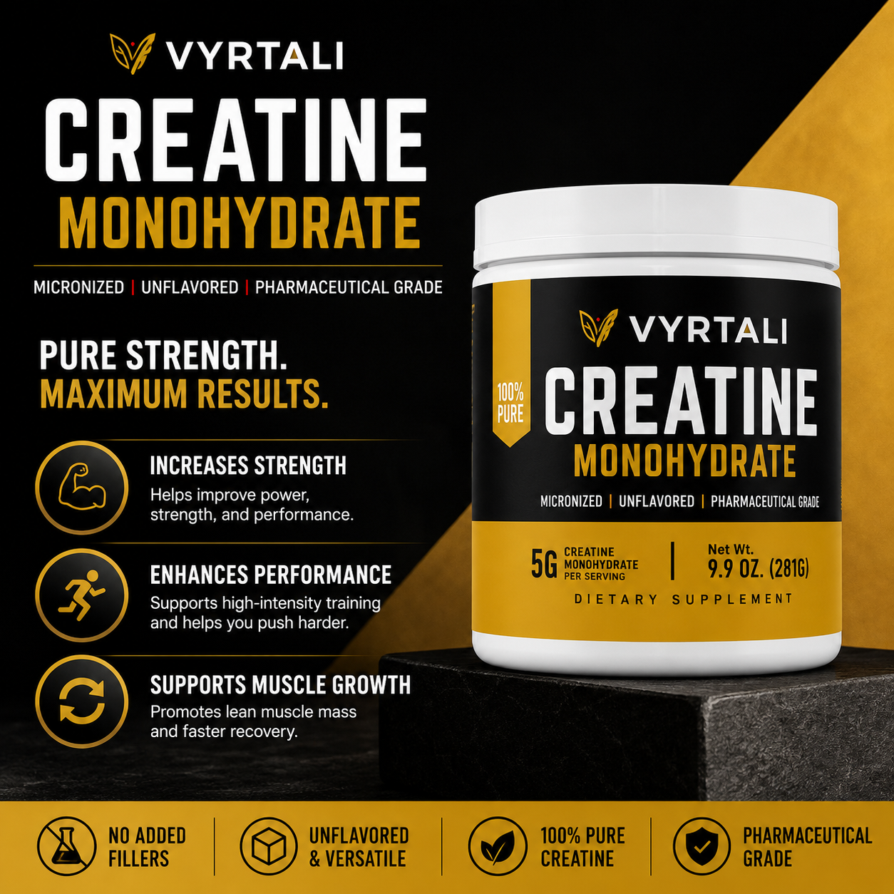 Vyrtali Creatine Monohydrate