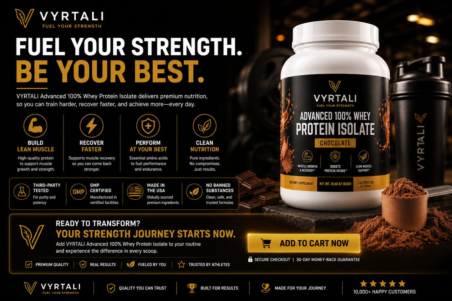 Advanced 100% Whey Protein Isolate (Chocolate)